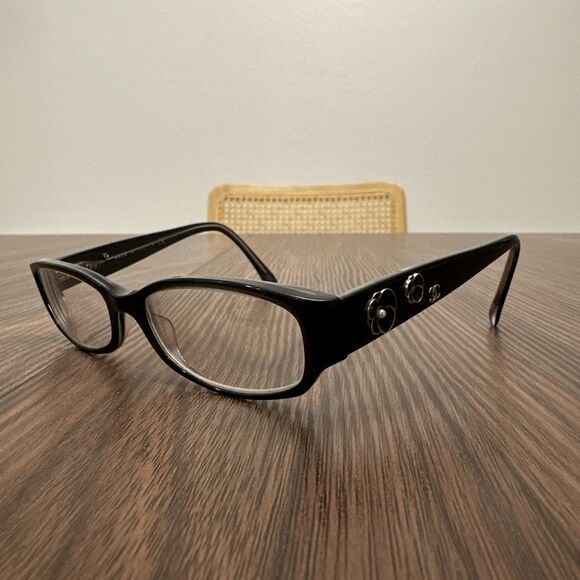 Chanel 3198-H Black Eyeglasses Frames c.1244 51-16-135 Made In Italy - Picture 1 of 8